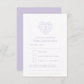 3周年記念クリスタルハート返信RSVP 出欠カード (正面/裏面)