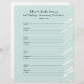 3周年記念パーティーゲストブックサインインページ (正面/裏面)