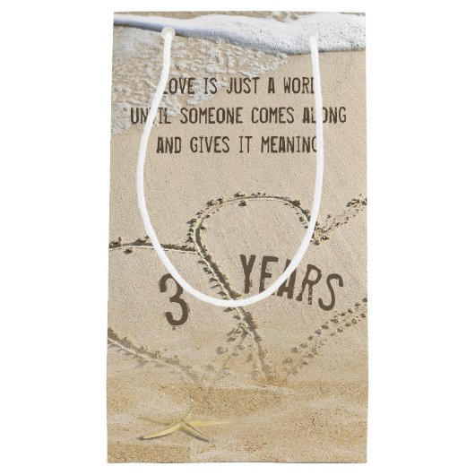 3周年記念ビーチハート スモールペーパーバッグ (正面)