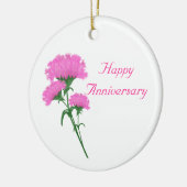 3周年記念ピンクカーネーション セラミックオーナメント (左)