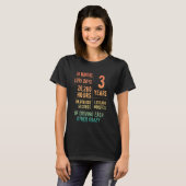 3周年記念日 おもしろ 夫婦 結婚3周年 Tシャツ (正面フル)