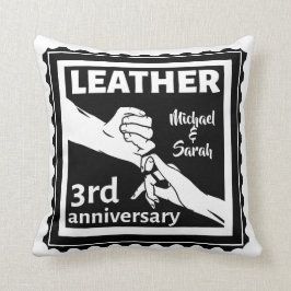 3周年記念結婚の手を握って伝統的いる クッション