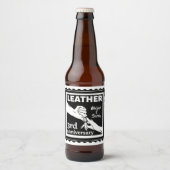 3周年記念結婚の手を握って伝統的いる ビールラベル (正面)