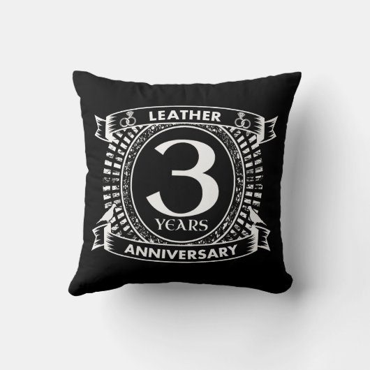 3周年記念結婚クレッ動揺してクス クッション (裏面)