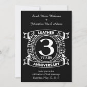 3周年記念結婚クレッ動揺してクス 招待状 (正面)