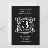 3周年記念結婚クレッ動揺してクス 招待状 (裏面)