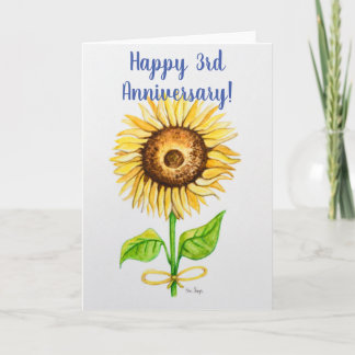 3周年記念結婚グリーティングカー空白のド カード