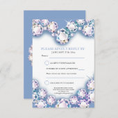 3周年記念結婚パーティーハートRSVP 出欠カード (正面/裏面)