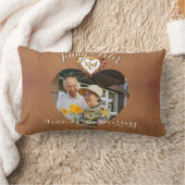 3周年記念結婚フォトレザーイメージ ランバークッション (ブランケット)