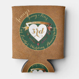 3周年記念結婚革イメージクール 缶クーラー