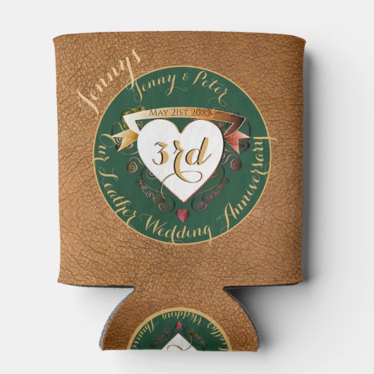 3周年記念結婚革イメージクール 缶クーラー (裏面)