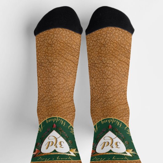 3周年記念結婚革イメージ ソックス (上部)