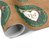 3周年記念結婚革イメージ ラッピングペーパー (ロールコーナー)