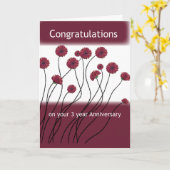 3周年記念12ステップ回復の花 カード (黄色い花)