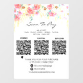 *~* 3回の支払いスキャンでQRフローラを支払う ウィンドウサイン (シート)