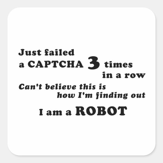 3回失敗しただけ… スクエアシール (正面)