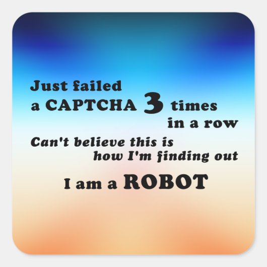 3回失敗しただけ… スクエアシール (正面)