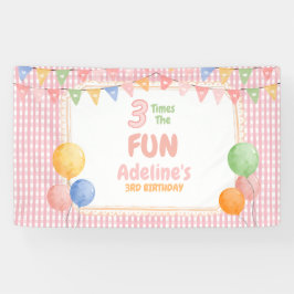 3回楽しむピンクの誕生日 横断幕