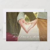 3回目のチャーム写真の日付の変更 案内状 (正面)