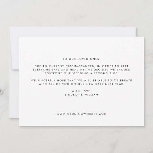 3回目のチャーム写真の日付の変更 案内状 (裏面)