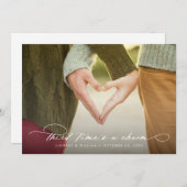 3回目のチャーム写真の日付の変更 案内状 (正面/裏面)