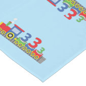 3回目のバースデートレインの名前のカスタマイズ ショートテーブルランナー (コーナー)