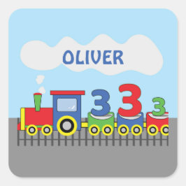 3回目のバースデートレインの名前のカスタマイズ スクエアシール