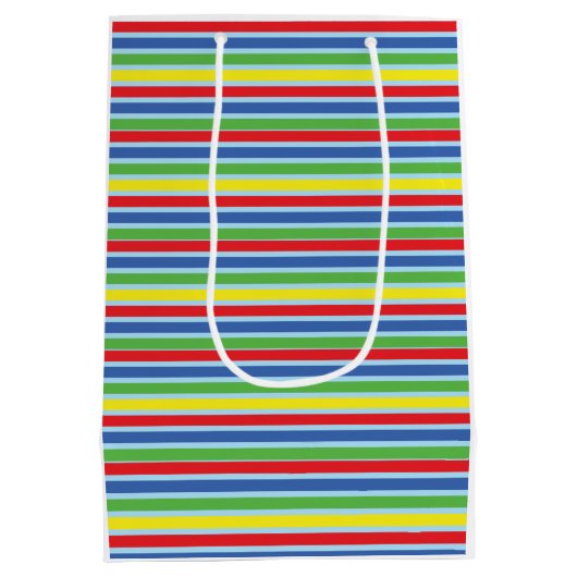 3回目のバースデートレインの名前のカスタマイズ ミディアムペーパーバッグ (裏面)