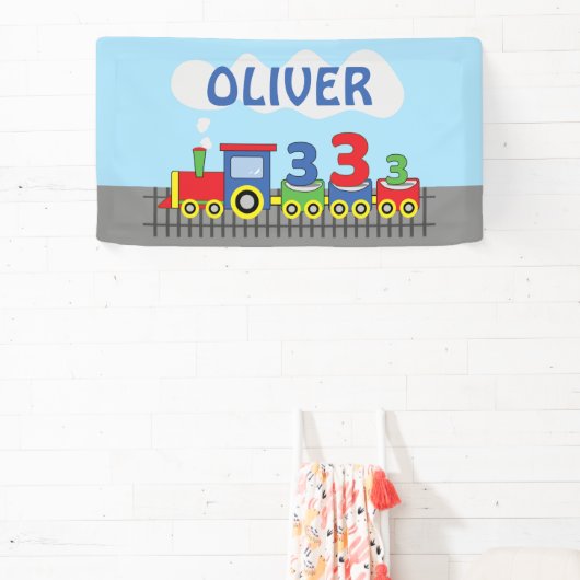 3回目のバースデートレインの名前のカスタマイズ 横断幕 (インサイチュ)