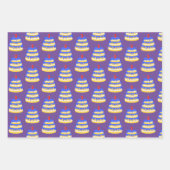 3回目のバースデーブルーケーキ ラッピングペーパーシート (正面3)