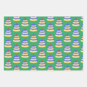 3回目のバースデーブルーケーキ ラッピングペーパーシート (正面2)