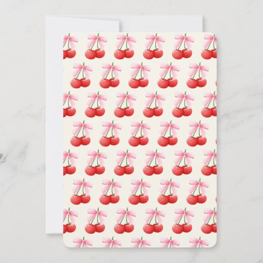 3回目の誕生日コケットさくらんぼがバブルレターを開く 招待状 (裏面)