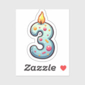 3回目の誕生日ステッカー シール (シート)