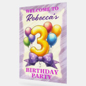 3回目の誕生日バルーンテーマ アクリルサイン (傾斜)