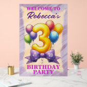 3回目の誕生日バルーンテーマ アクリルサイン (ウェディング)