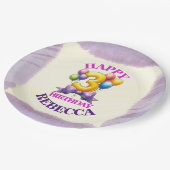 3回目の誕生日バルーンテーマ ペーパープレート (アングル)