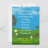 3回目の誕生日パーティー招待状 招待状 (裏面)