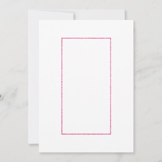 3回目の誕生日ピンクと金ゴールドグリッター 招待状 (裏面)