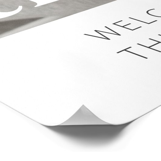 3回目の誕生日フォトウェルカムサイン ポスター (角)