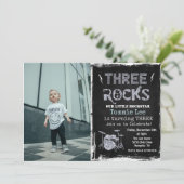 3回目の誕生日ロックスターフォト招待状 招待状 (スタンド正面)