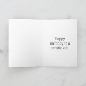 3回目の誕生日走子供の誕生日カード カード (内部)