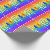 3回目の誕生日:カラフル、おもしろいレインボーパターン# 3 ラッピングペーパー (角)