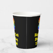 3回目の誕生日:カラフル、おもしろい、エキサイティング、虹3 紙コップ (右)