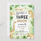 3回目の誕生日、恐竜の誕生日 招待状 (正面)