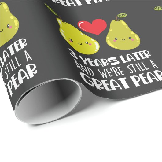 3回目結婚の記念贈与カ結婚したップルPear ラッピングペーパー (ロールコーナー)