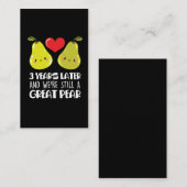 3回目結婚の記念贈与カ結婚したップルPear 名刺 (正面/裏面)