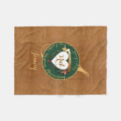 3回結婚目の記念皮革画像 フリースブランケット (正面(横))