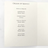 3回葬儀プログラム – 生活のお祝い 三つ折りプログラム (内部最初)