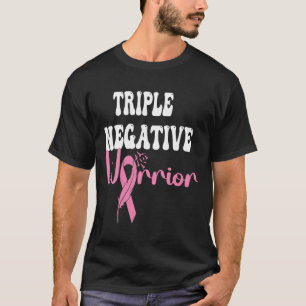 3回陰性戦士がん生存乳房カン Tシャツ