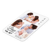 3地球パーソナライズされたの写真コラージュ平和 マグネット (左側)